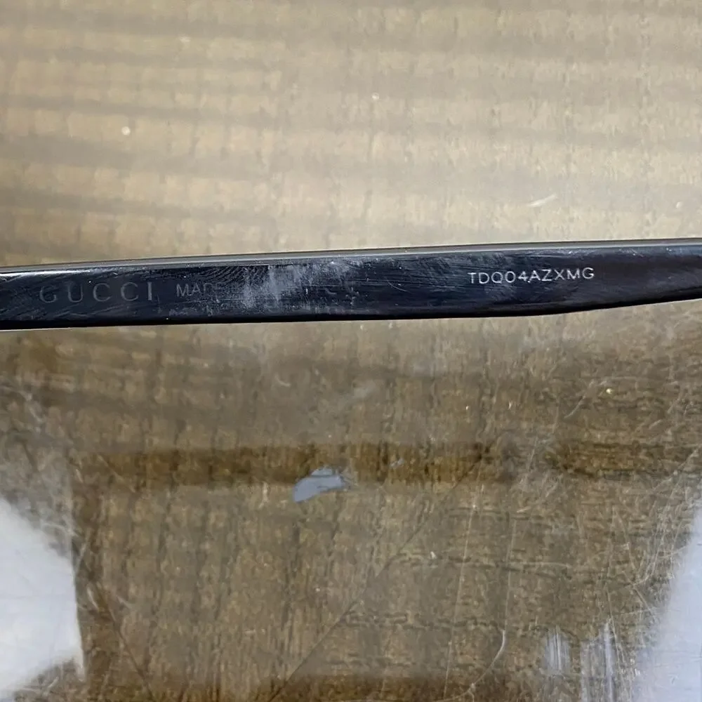 Gucci GG0091SA 001 Full Rim Round Black Sunglasses